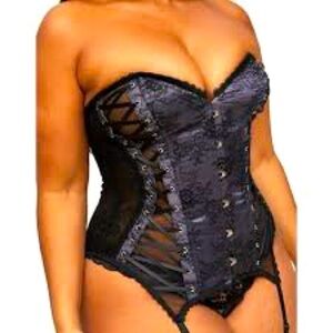 NWT- Adore me- Aurora Black and Ash purple corset